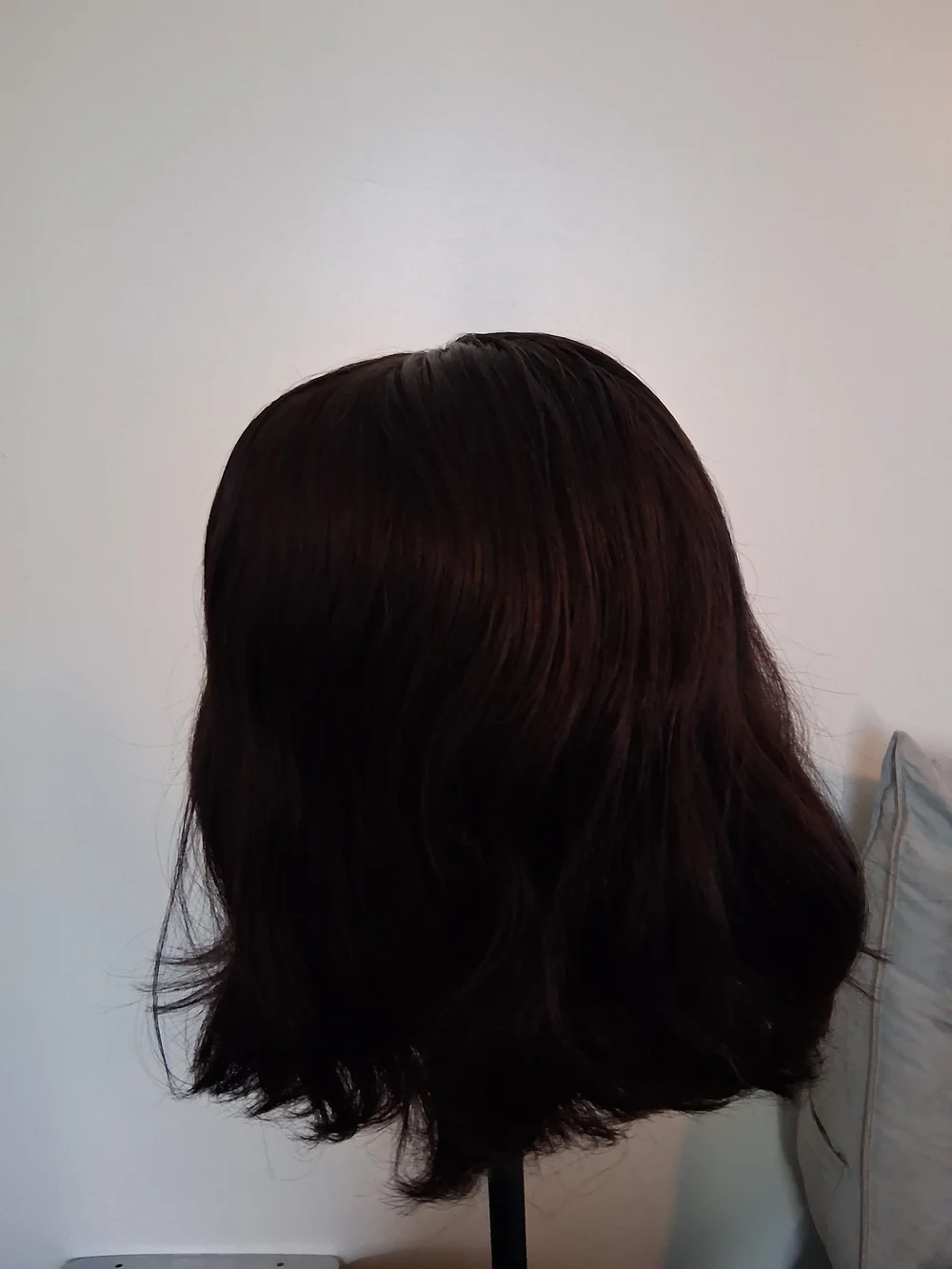 Hand-Tied Lace Front Wig - Dark Brown with Copper Highlights